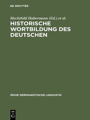 cover image of Historische Wortbildung des Deutschen